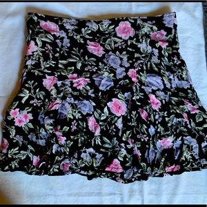 Black floral Divided (H&M) skirt